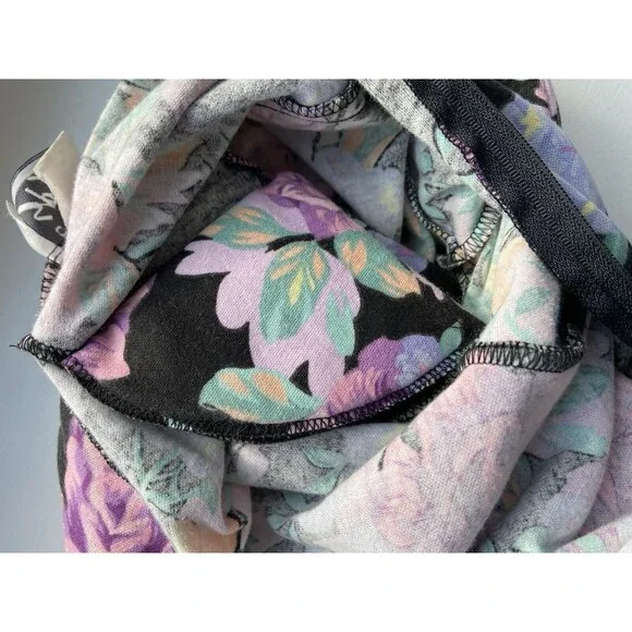 Vintage Floral Skater Dress‎ Size S Cottagecore 80s Shoulder Pads CFTC Sport USA - Picture 9 of 12